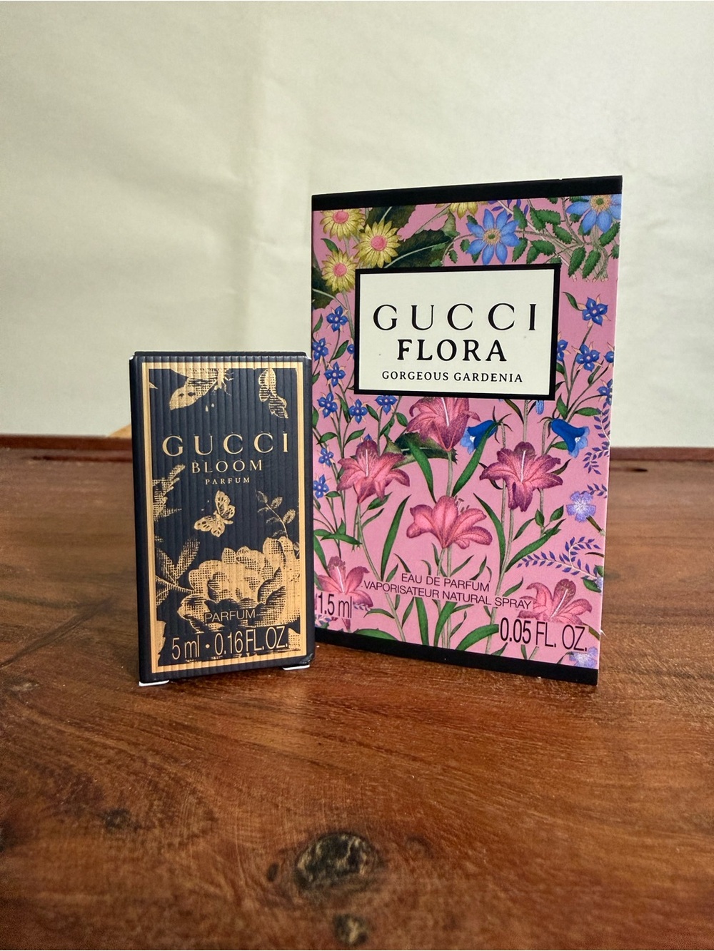 NEW IN BOX Gucci Bloom Parfum MINI Splash Dabber .16oz, 5ml + Sample Gardenia
